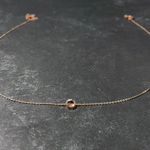 Rose Gold Dainty Circle Necklace | FENNO FASHION