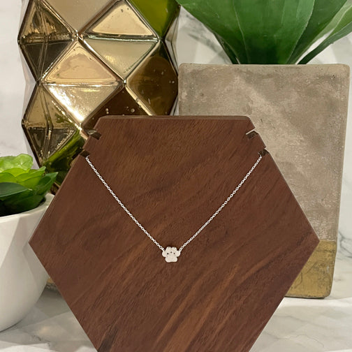 Dainty Silver Paw Print Necklace | Animal Lovers Jewelry | Paw Print Necklace | Necklace for Dog Lovers | FENNO FASHION