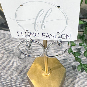 Double Hoop Earrings | Silver Hoop Earrings | Circle Earrings | FENNO FASHION