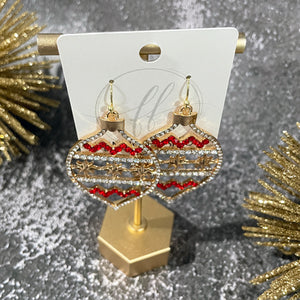 Gold Ornament Earrings | Christmas Earrings | FENNO FASHION