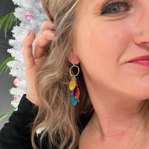Christmas Light Earrings | Christmas Earrings | Colorful Christmas Earrings | FENNO FASHION | Megan Fenno 