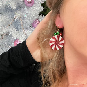 Christmas Earrings | Bell Earrings | Peppermint Earrings | Candy Earrings | FENNO FASHION