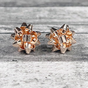 Rose Gold Bow Earrings | Rose Gold Bow Studs | Rose Gold Bow Studs | Christmas Earrings | Christmas Bow Earrings | FENNO FASHION