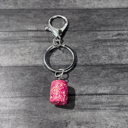 Flower Petal Remembrance Keychain using Handmade Beads | Customizable Keychain | Megan Fenno | FENNO FASHION | Cincinnati | Memorial Jewelry Cincinnati | Funeral Flower Jewelry Cincinnati 