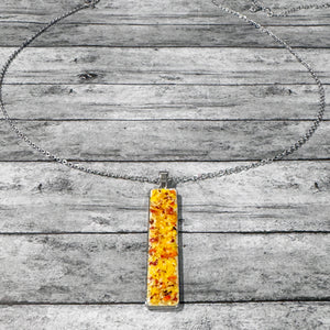 Remembrance Pendant Necklace Using Flower Petals
