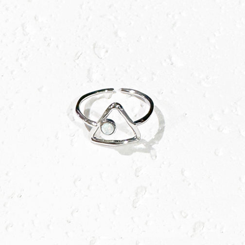 Geometric Adjustable Ring | Opal Ring | Geometric Jewelry | Geometric Opal Ring | FENNO FASHION