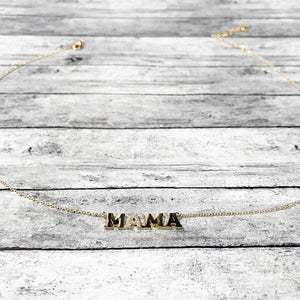 Gold MAMA Necklace | MAMA Jewelry | FENNO FASHION | Megan Fenno