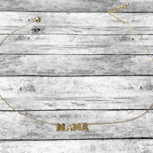 Gold MAMA Necklace | MAMA Jewelry | FENNO FASHION | Megan Fenno