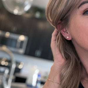 Opal Studs | Gold Opal Circle Stud Earrings  | FENNO FASHION | Megan Fenno