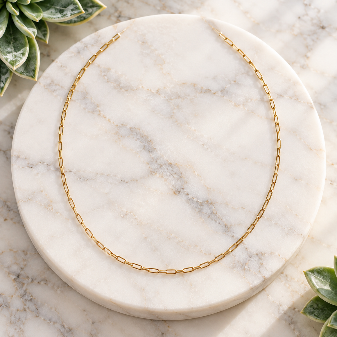 Classic Long Link Paperclip Chain Layering Necklace (SILVER OR GOLD)