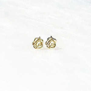 Tiny Floral Stud Earrings (GOLD OR SILVER)