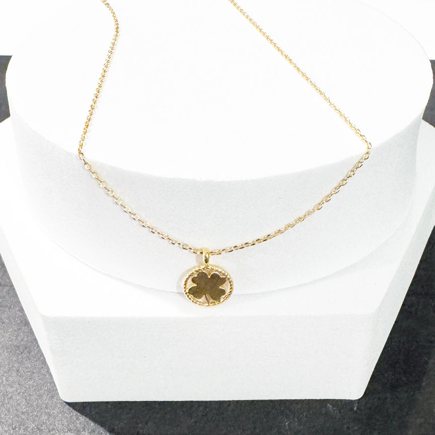 Gold 4-leaf Clover Necklace | Dainty Shamrock Necklace | St. Patricks Day Jewelry | FENNO FASHION | Cincinnati Jewelry Designer