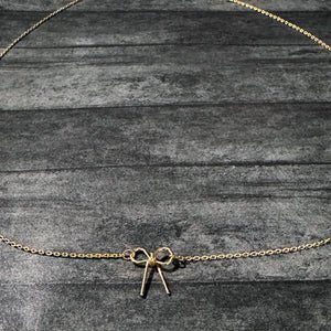 Gold Bow Necklace | Dainty Gold Bow Necklace | Minimalist Jewelry | FENNO FASHION