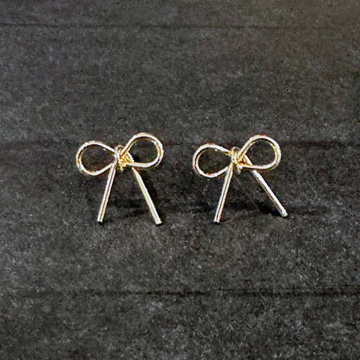 Gold Bow Studs | Bow Stud Earrings | FENNO FASHION