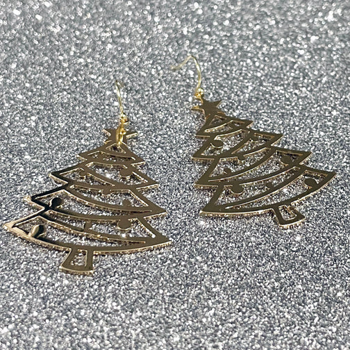 Silver Christmas Tree Earrings | Christmas Earrings | Christmas Tree Silver Earrings | FENNO FASHION
