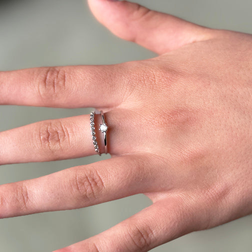 Gold Crystal Ring | Adjustable Ring | Gold Crystal Dainty Ring | FENNO FASHION