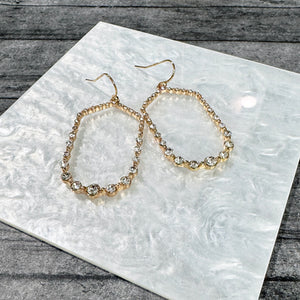 Gold Crystal Statement Earrings | FENNO FASHION