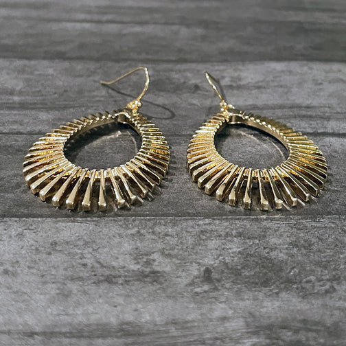 Gold Geometric Earrings | Teardrop Earrings | Unique Gold Earrings | FENNO FASHION