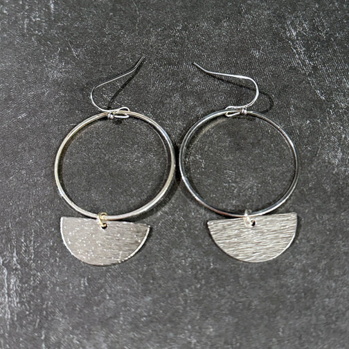 Gold Geometric Hoop Earrings | Half Circle Earrings | FENNO FASHION