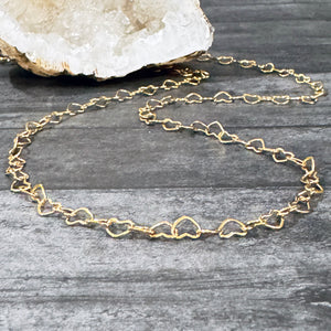 Gold Heart Necklace | Interlocking Hearts Necklace | Dainty Heart Necklace | FENNO FASHION
