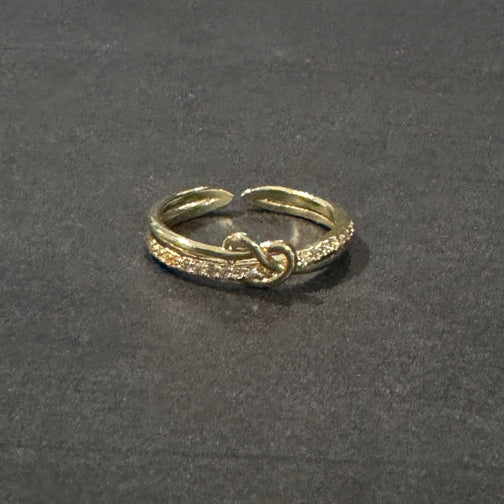 Gold Love Knot Ring | Adjustable Gold Ring | FENNO FASHION