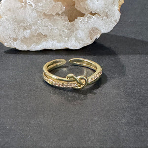 Gold Love Knot Ring | Adjustable Gold  Ring | FENNO FASHION