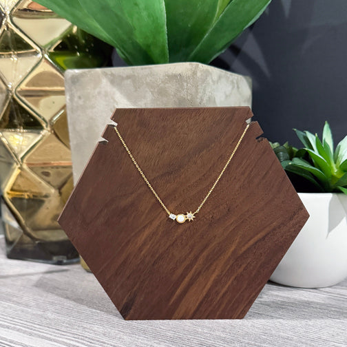 Gold Opal Necklace | Opal Stone Necklace | Crystal & Opal Dainty Necklace FENNO FASHION