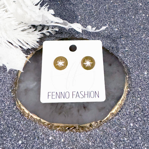 Gold Snowflake Stud Earrings | Christmas Earrings | Megan Fenno | FENNO FASHION