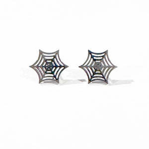 Halloween Spider Web Studs ( GOLD OR SILVER)