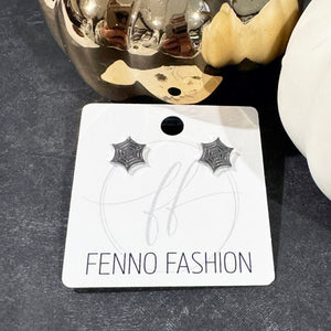 Halloween Spider Web Studs ( GOLD OR SILVER)