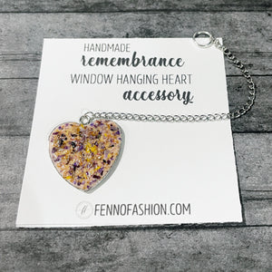Remembrance Window Hanging Ornament using Flower Petals | Memorial Accessories | Remembrance Ornament | FENNO FASHION | Megan Fenno