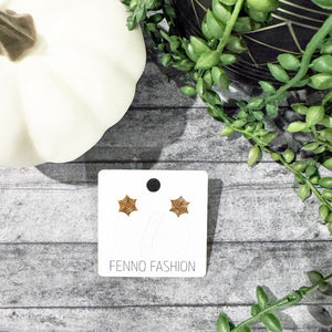 Halloween Spider Web Studs ( GOLD OR SILVER)