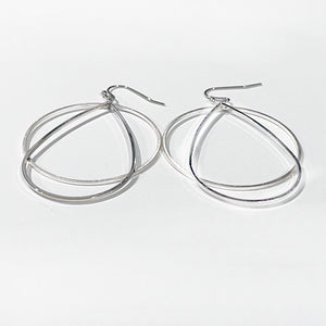Silver Hoop Earrings | Silver Geometric Earrings | Megan Fenno | FENNO FASHION