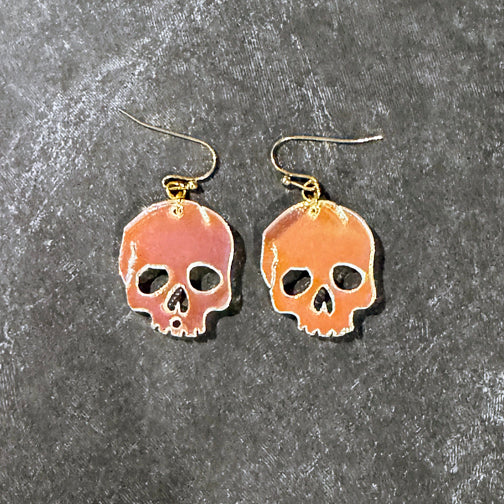 Iridescent Acrylic Skull Earrings | Halloween Skull Earrings | FENNO FASHION