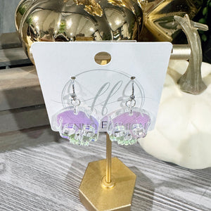 Iridescent Acrylic Skull Earrings | Halloween Skull Earrings | FENNO FASHION