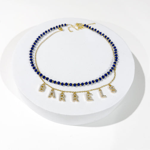 Custom Letter Necklace | Custom Name Necklace | Custom Sports Jewelry | Cincinnati Jewelry Designer | FENNO FASHION