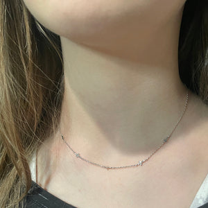 Silver Cross Necklace | Dainty Cross Necklace | FENNO FASHION