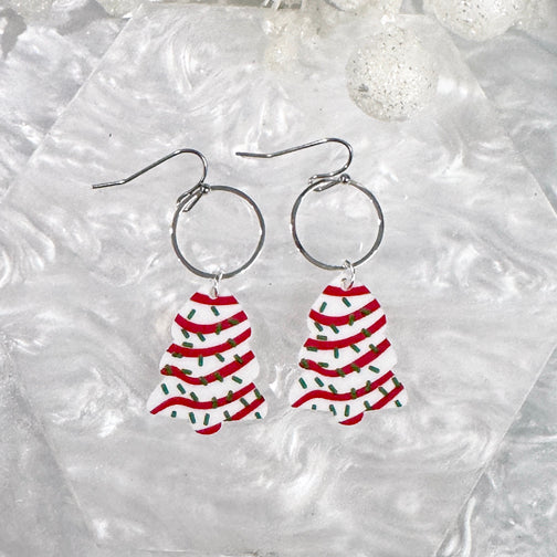 Little Debbie Cake Christmas Earrings | Little Debbie Earrings  | FENNO FASHION | Christmas Jewelry | Christmas Earrings 