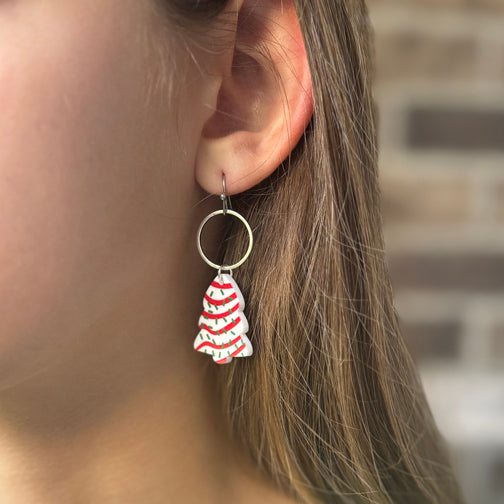 Little Debbie Cake Christmas Earrings | Little Debbie Earrings  | FENNO FASHION | Christmas Jewelry | Christmas Earrings 