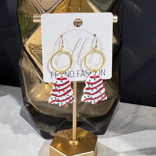 Little Debbie Cake Christmas Earrings | Little Debbie Earrings  | FENNO FASHION | Christmas Jewelry | Christmas Earrings 