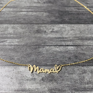 Gold MAMA Necklace | MOM Necklace | FENNO FASHION