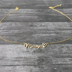 Gold MAMA Necklace | MOM Necklace | FENNO FASHION