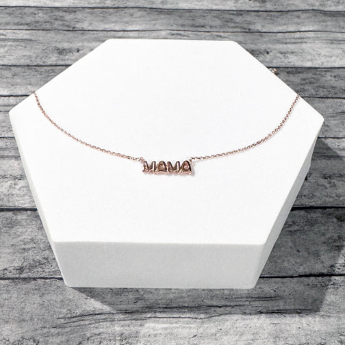 MAMA Necklace | Dainty MAMA Necklace | Rose Gold  MAMA Necklace | FENNO FASHION | Megan Fenno | Cincinnati