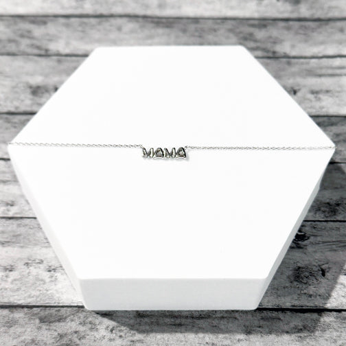MAMA Necklace | Dainty MAMA Necklace | Silver MAMA Necklace | FENNO FASHION | Megan Fenno | Cincinnati