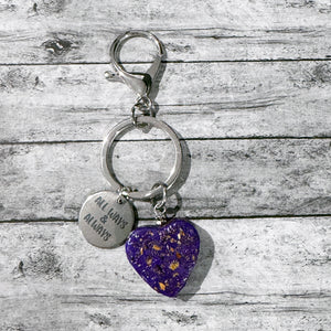 Remembrance Keychain using Flower Petals (MULTIPLE OPTIONS)