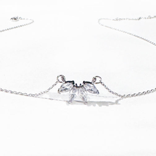 Marquise Crystal Sparkling Dainty Necklace | Dainty Crystal Necklace | Dainty Layering Necklace | FENNO FASHION 