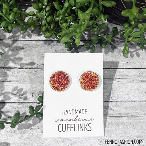 Memorial Cufflinks | Remembrance Cufflinks | Memorial Accessories | Megan Fenno | Fenno Fashion | Funeral Flower Men Accessories | Memorial Jewelry Cincinnati 