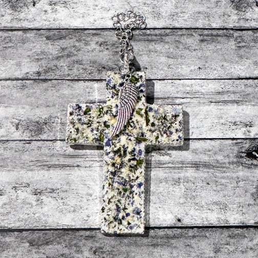 Memorial Keepsakes | Funeral Flower Ornament  | Remembrance Accessories | Funeral Jewelry | Cross Ornament | FENNO FASHION |  Remembrance Ornament | Memorial Jewelry Cincinnati Cincinnati 
