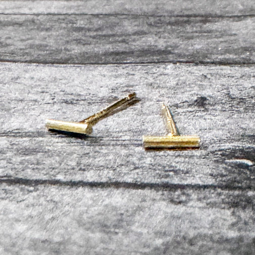 Minimalist Earrings | Small Bar Stud Earrings | Bar Studs | FENNO FASHION