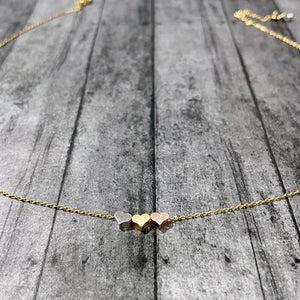 Mixed Metal Heart Necklace | Dainty Heart Necklace | Valentines Day Jewelry | FENNO FASHION | Megan Fenno | Custom Heart Necklace 